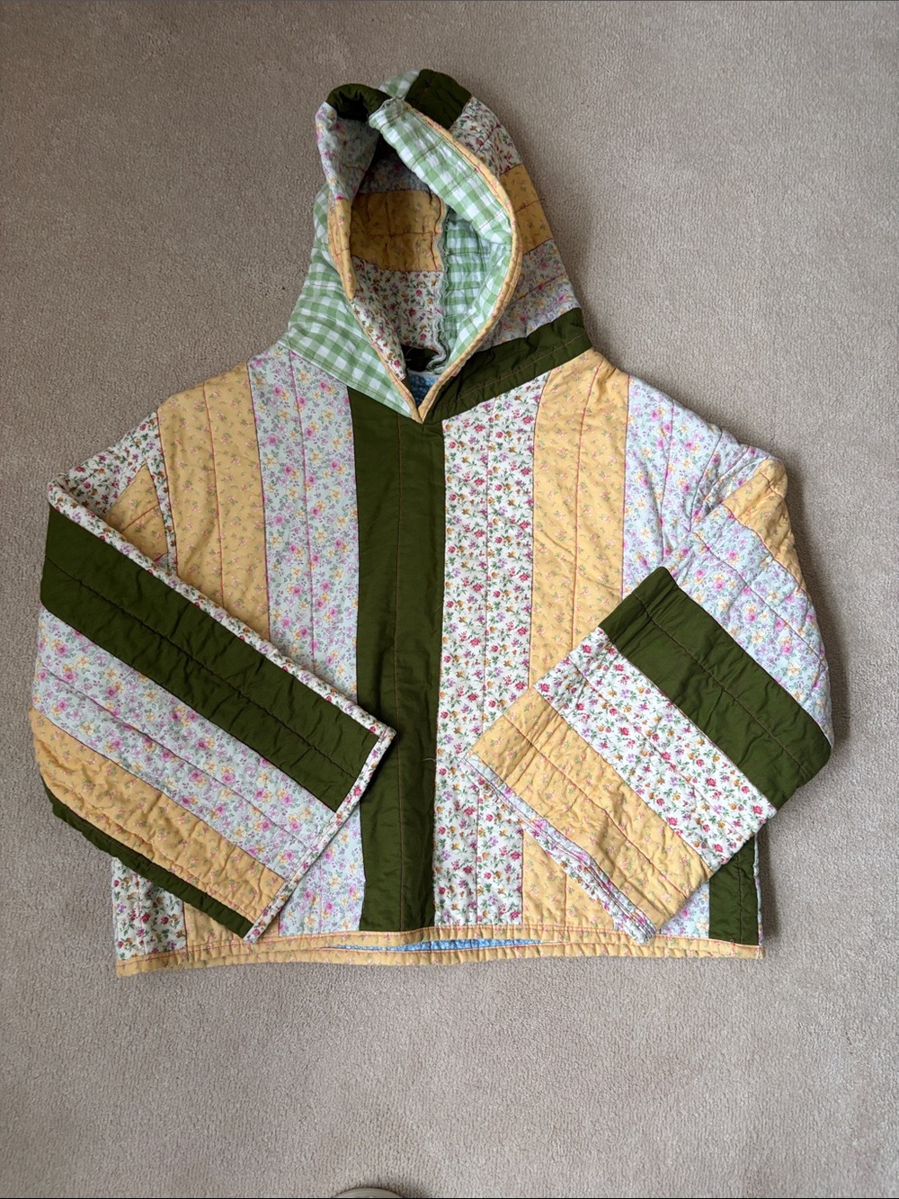 Scrappy Quilted Hoodie